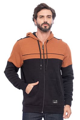 Jaqueta Masculina em Moletom com Etiqueta